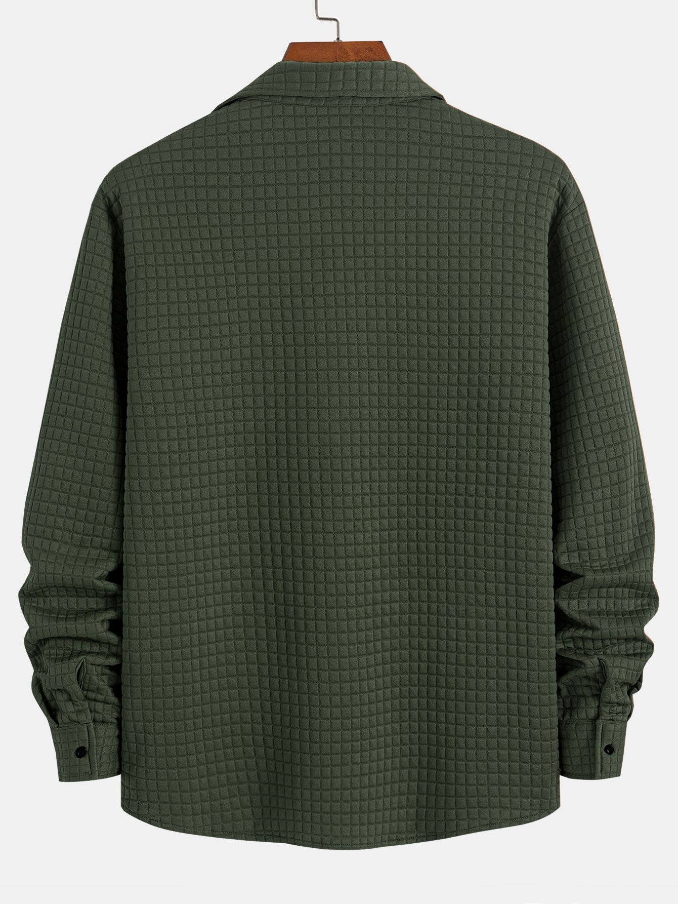 Waffle Button Up camisa e calça de corredor de carga de veludo de cordão drawtring