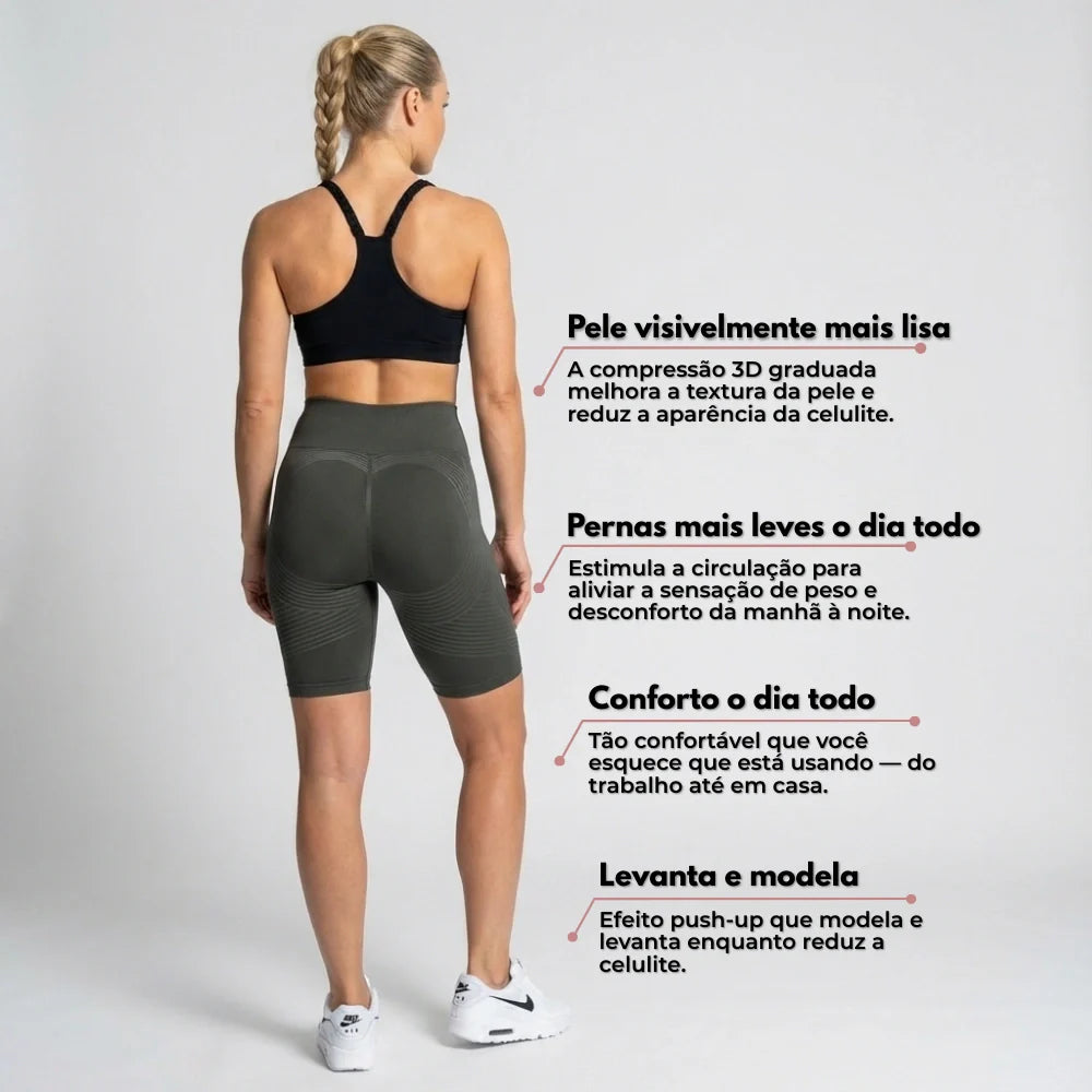 Legging curta Cellumove 3D – Cinza escuro