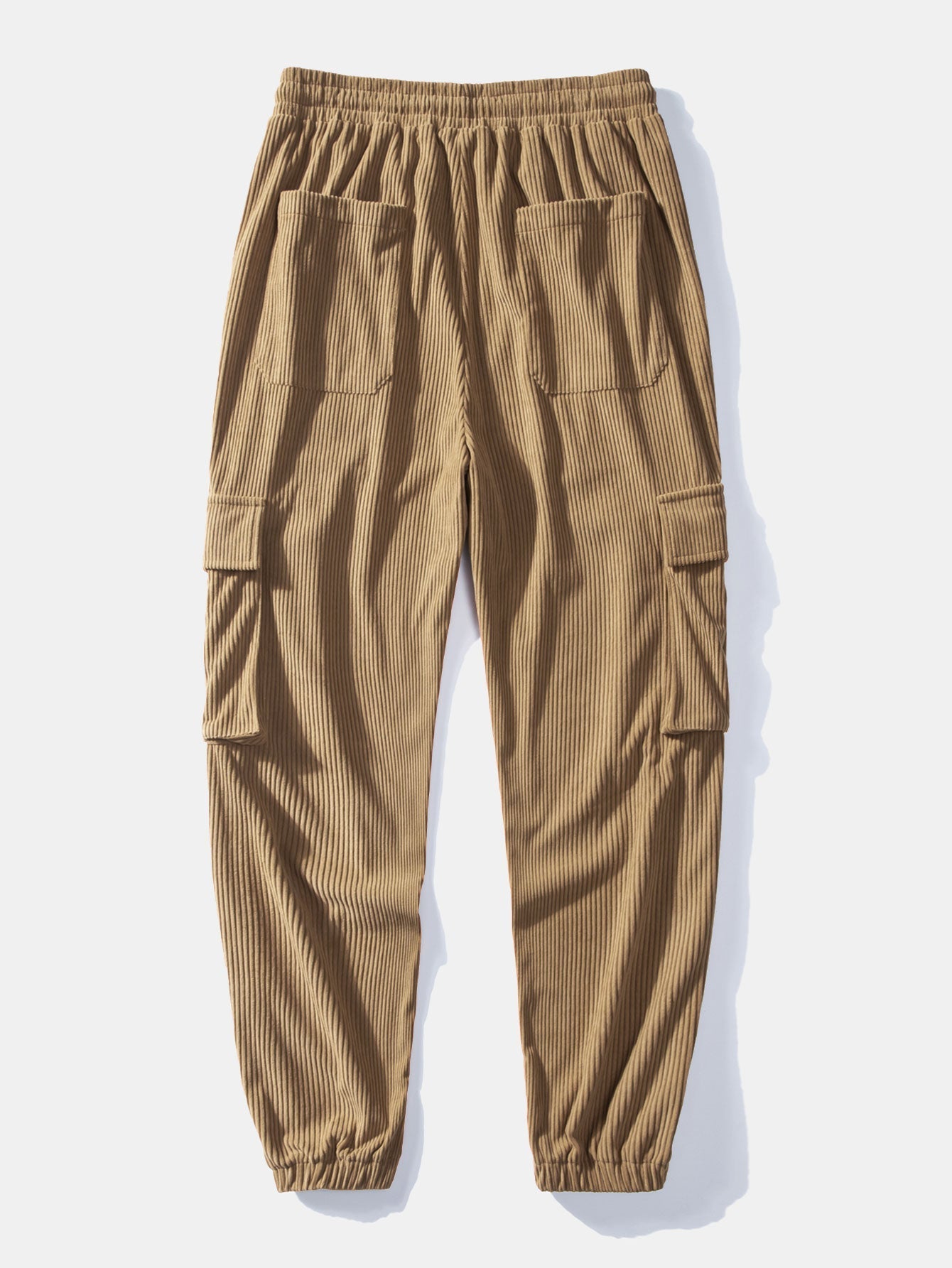 Cor Casaco de Teddy Fleece com Bloco de Cores & Calças Jogger de Corduroy com Corda