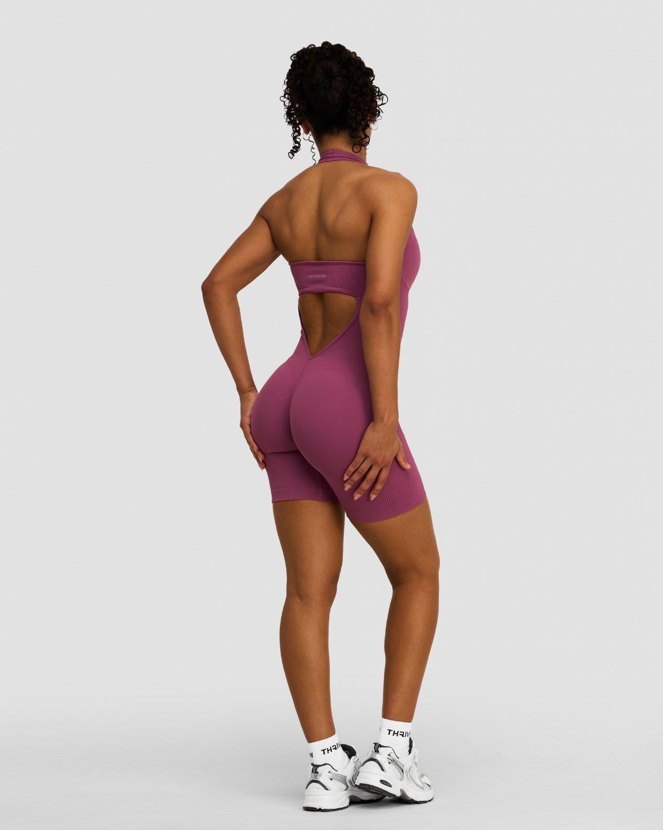 Elevate™ Sculpting Halterneck All In One | Orchid Mauve
