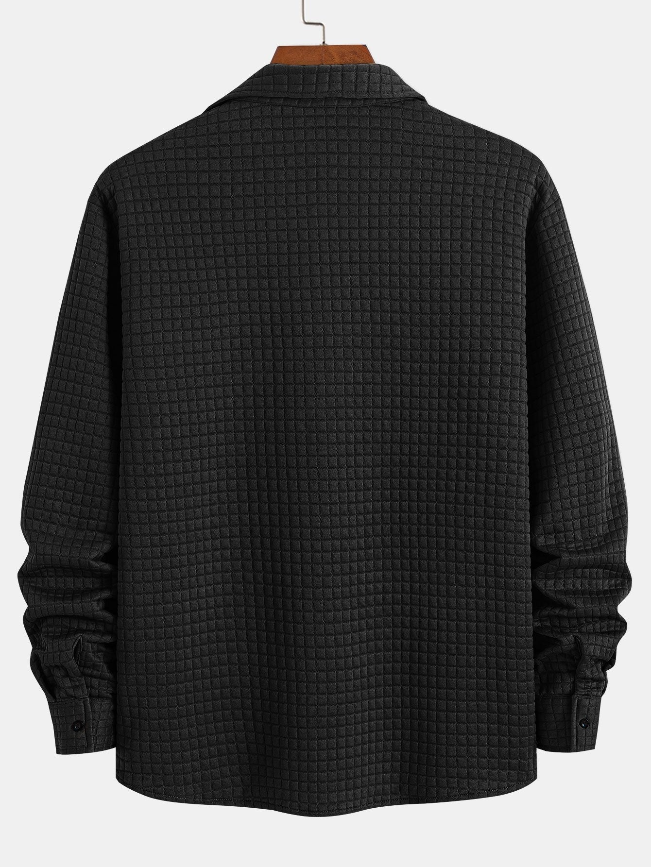 Waffle Button Up camisa e calça de corredor de carga de veludo de cordão drawtring