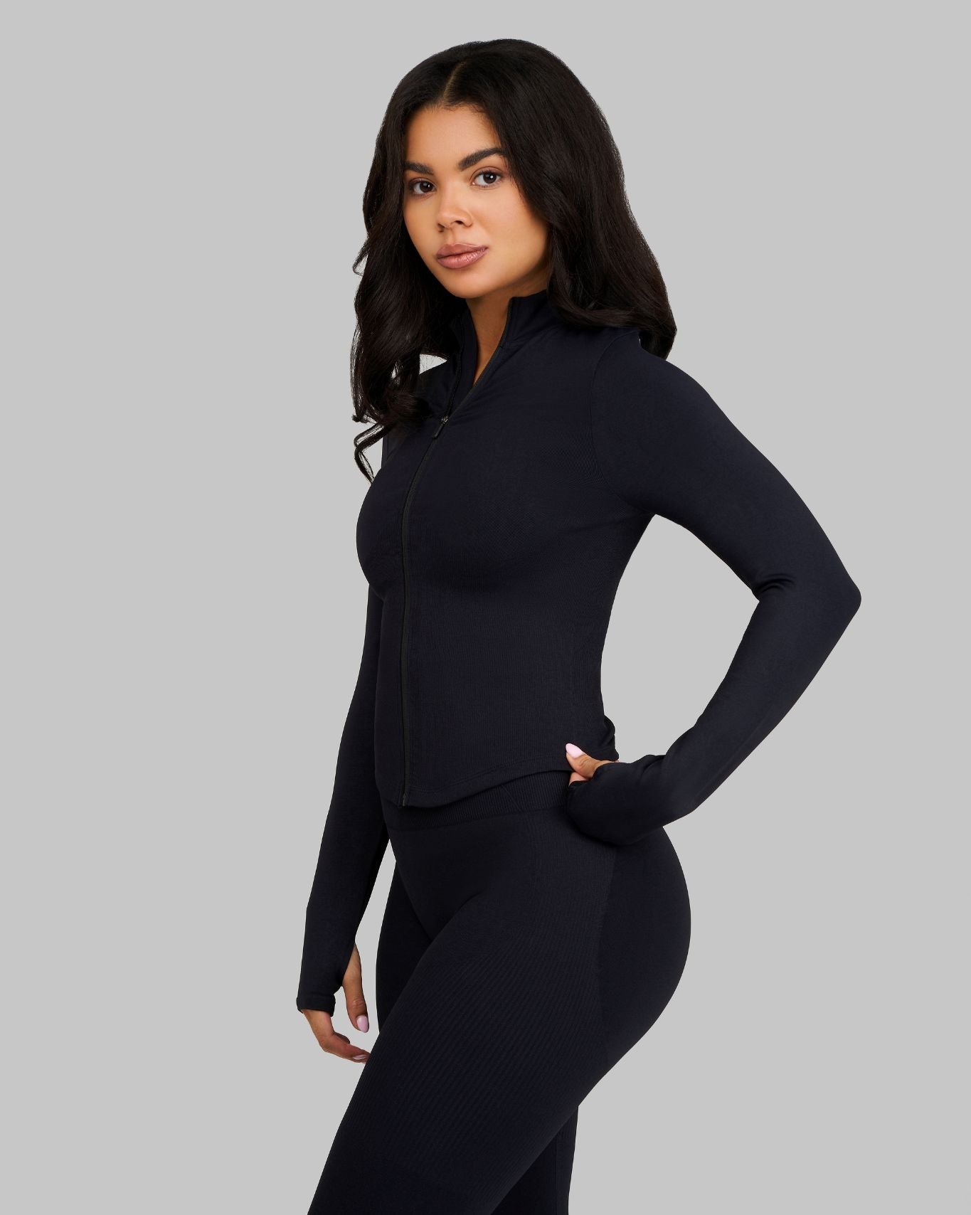 Veste sans coutures sculptante Elevate™ | Noir Nuit