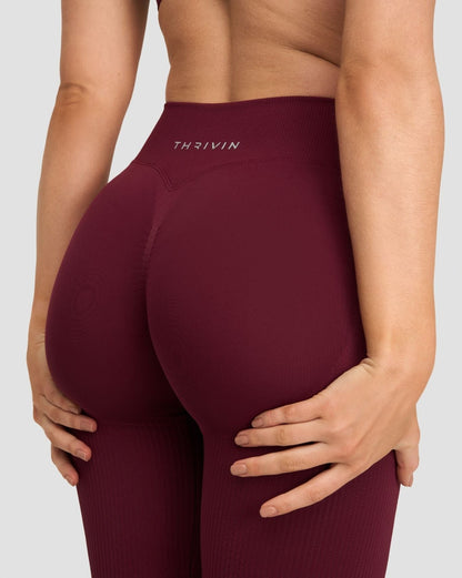 Elevate™ Sculpting Mid V-Waist Scrunch Flare | Merlot