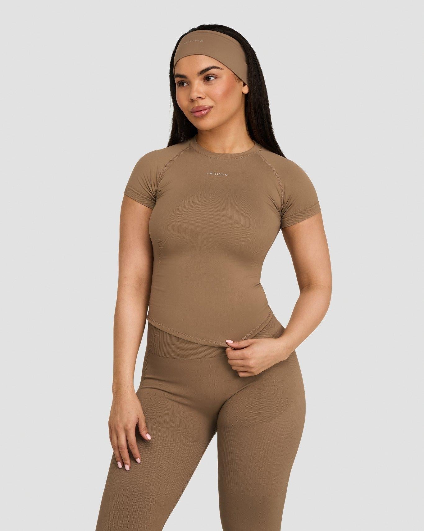 T-shirt de compression Elevate™ | Caramel