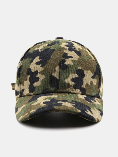 Boné de Beisebol de Corduroy Camuflado
