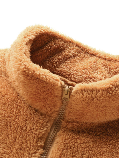 3 Peças de Moletom Teddy com Zíper de 1/4