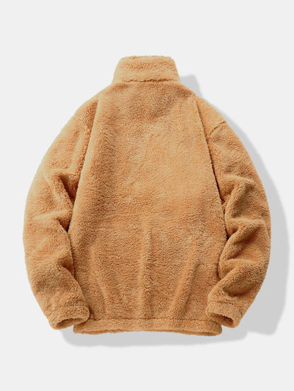 3 Peças de Moletom Teddy com Zíper de 1/4