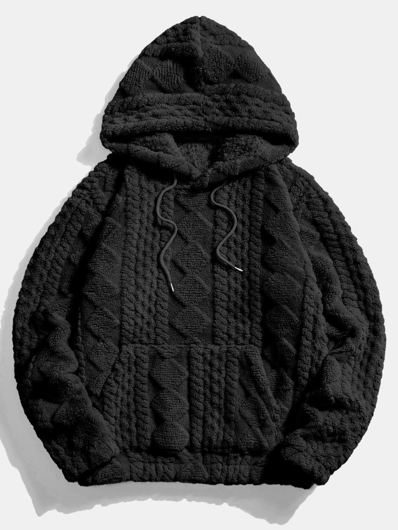 3 Peças Geometria Jacquard Teddy Hoodies