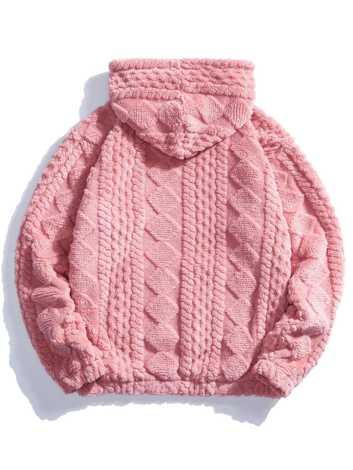 3 Peças Geometria Jacquard Teddy Hoodies